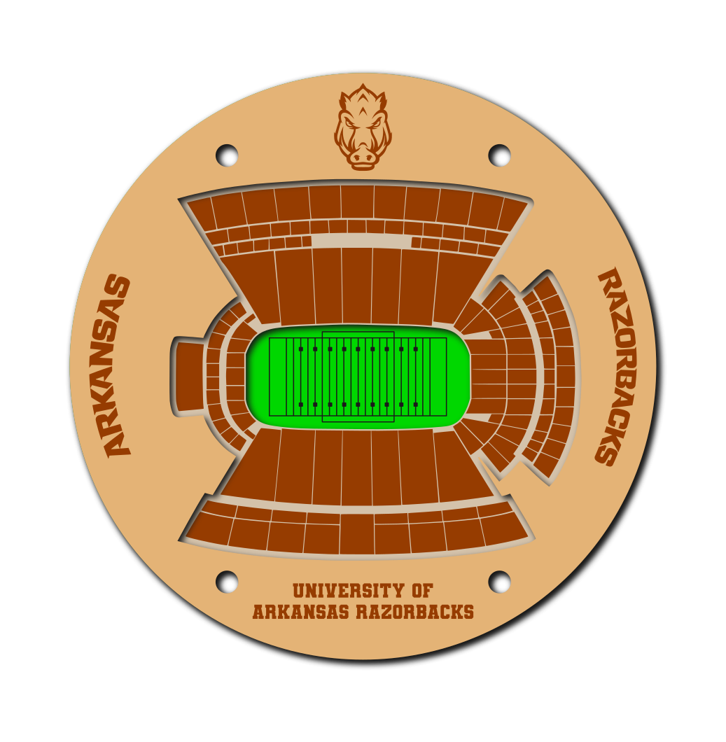 University of Arkansa Football Coaster SVG