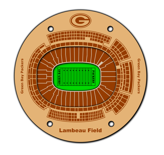 Green Bay Packer Coaster SVG