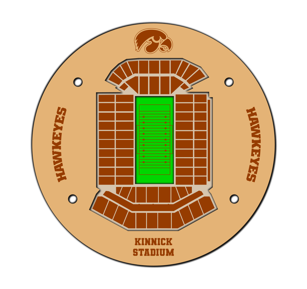 University of Iowa Football Coaster SVG