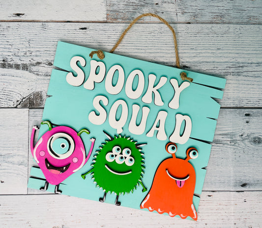 DIY Kit Spooky Squad Halloween sign