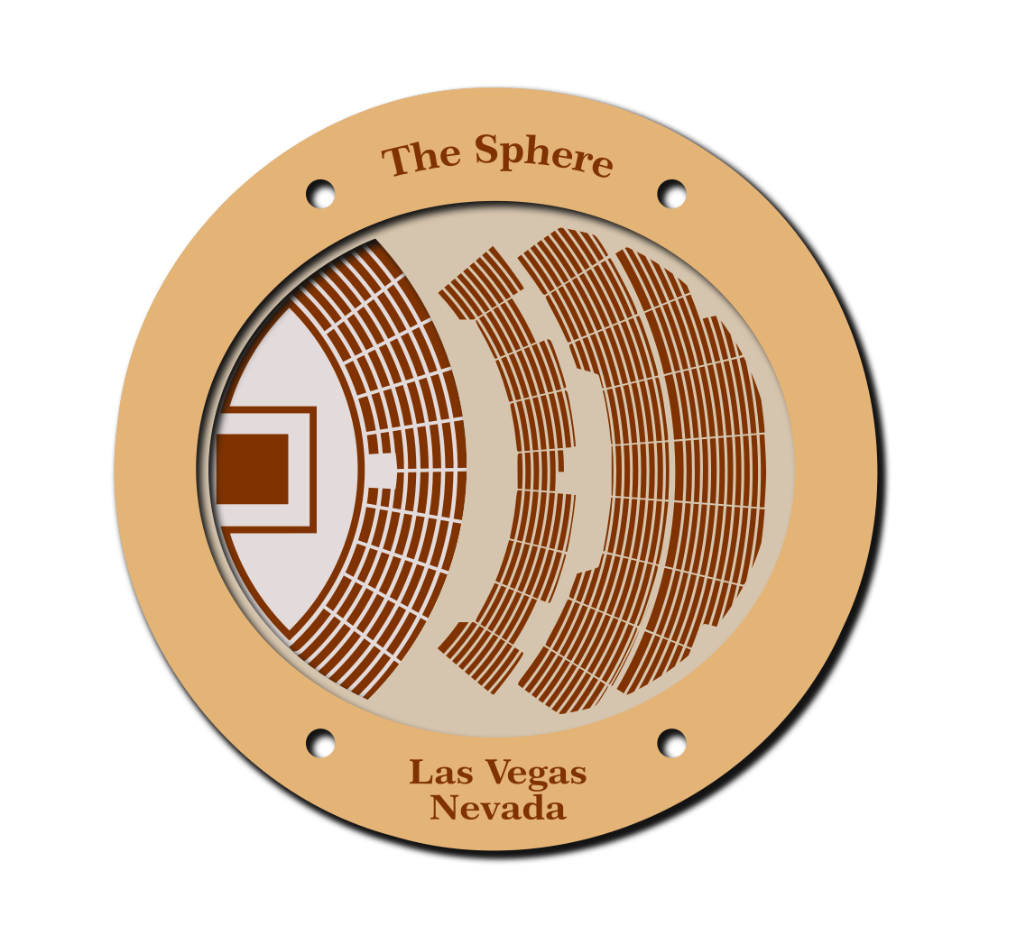 Las Vegas Sphere Coaster SVG