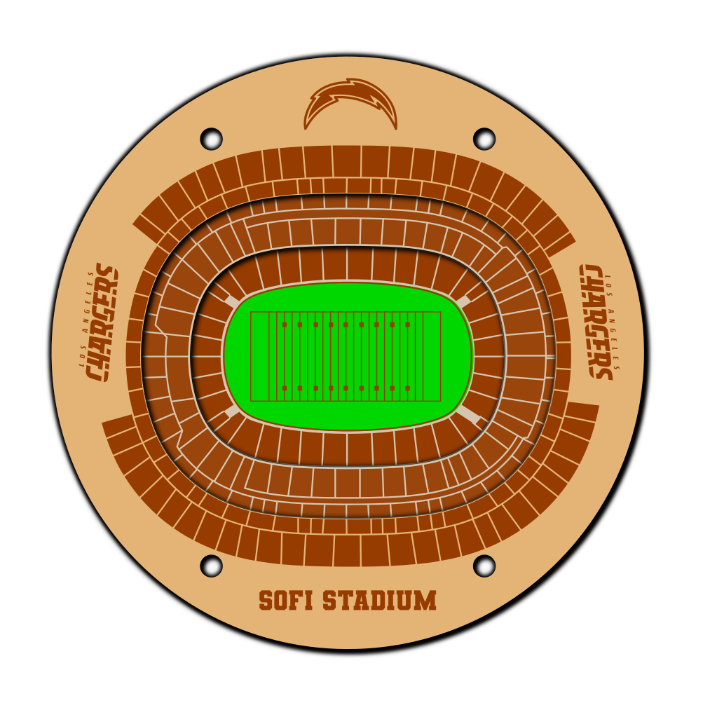 LA Chargers Coaster SVG