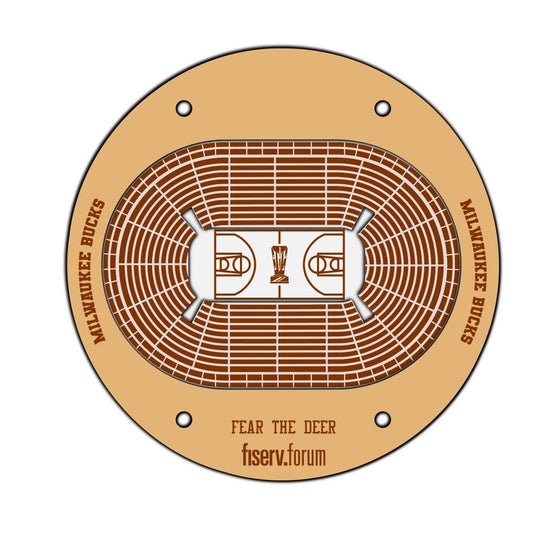 Milwaukee Bucks Basketball Stadium Coaster SVG