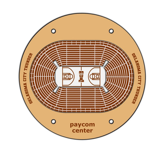 Oklahoma City Thunder Basketball Stadium Coaster SVG