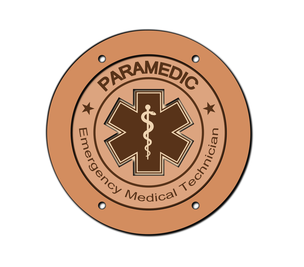 Paramedic layered coaster design SVG