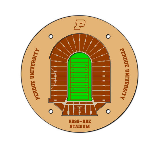 Perdue Ross-Ade Football Stadium Coaster SVG