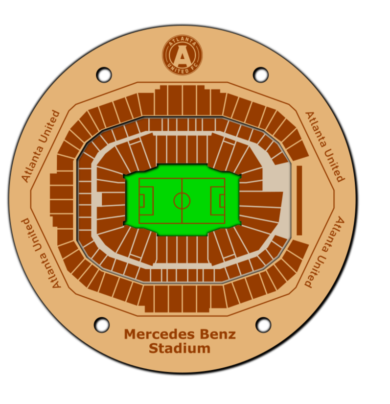 Atlanta United Mercedes Benz Stadium Field Coaster SVG