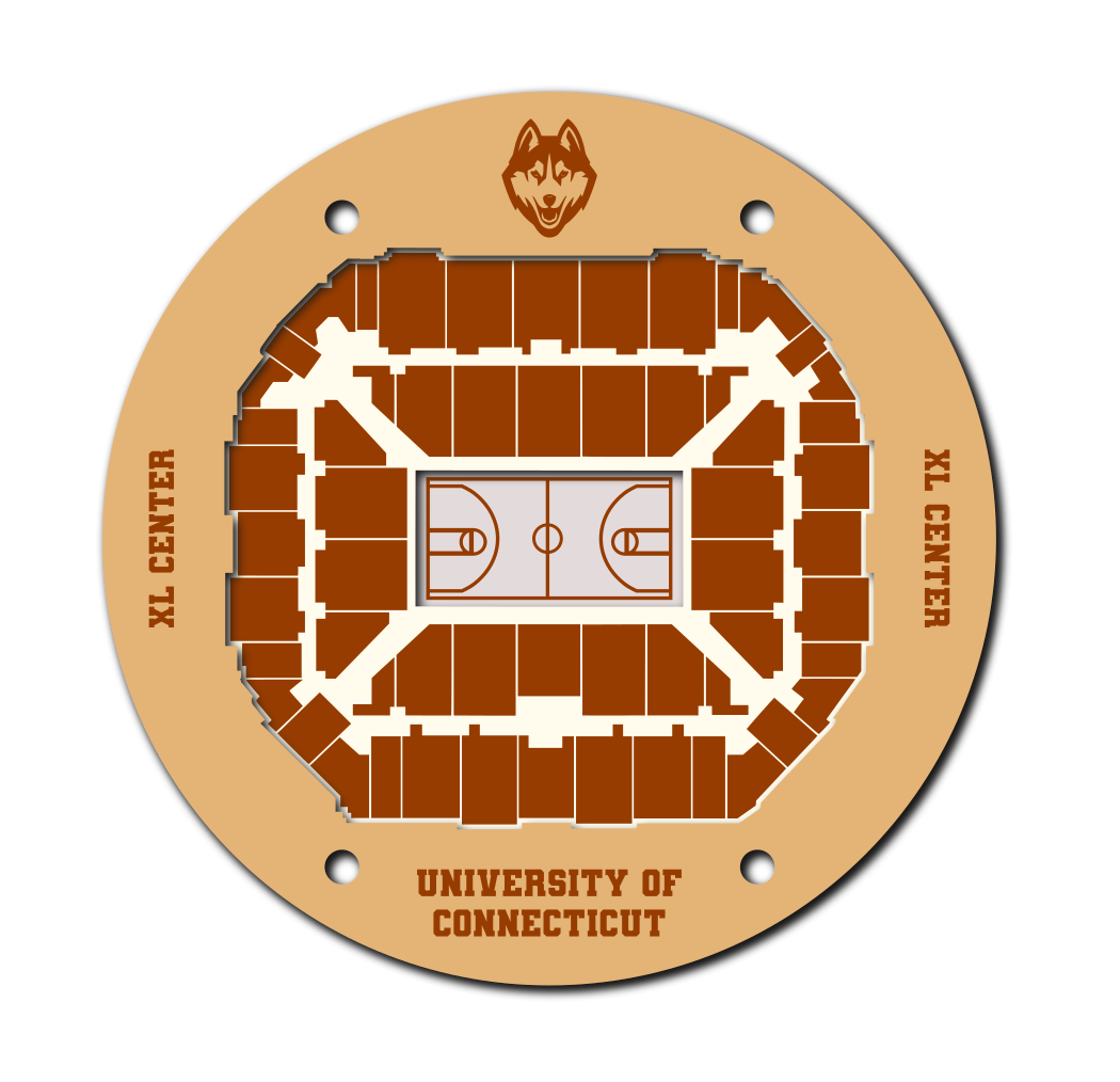 University of Connecticut Basketball Coaster SVG