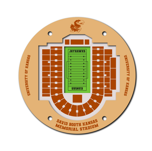 Kansas Jayhawks Stadium Coaster SVG