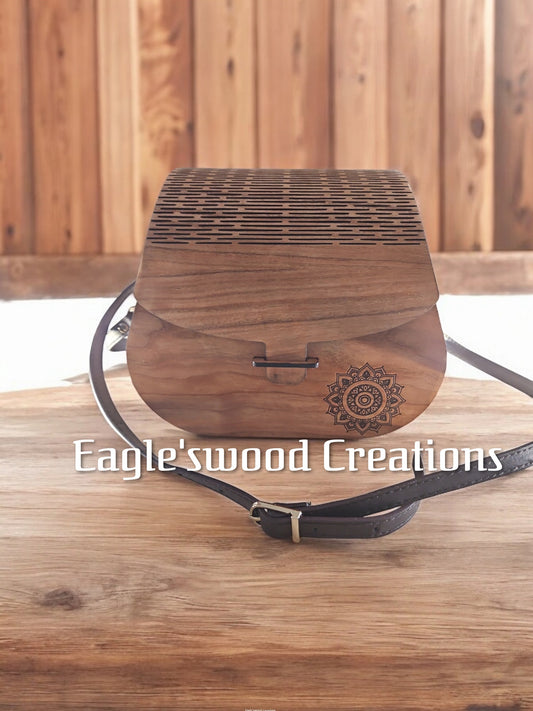 Wooden Cherry Crossbody Purse